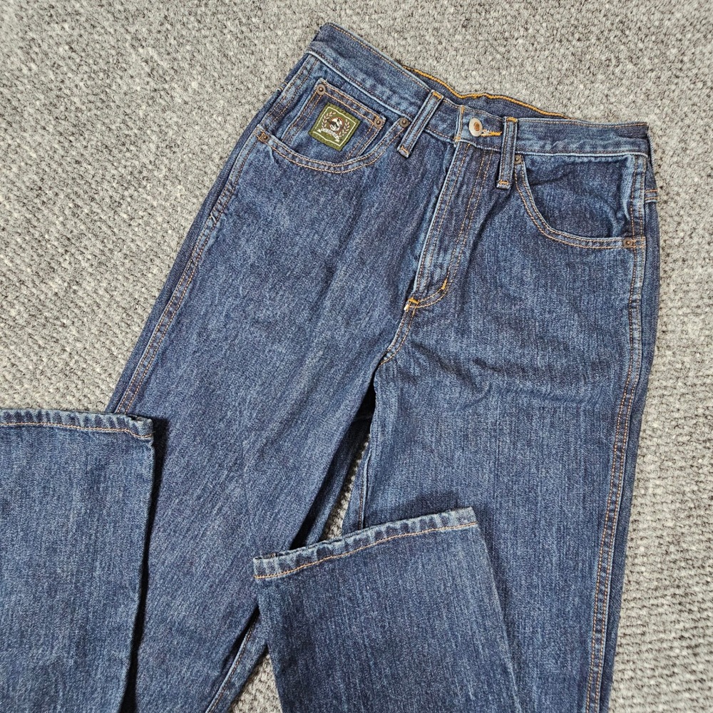 Vtg Cinch Green Label Relaxed Fit Tapered Leg Jeans Mens 29x38 Dark Wash